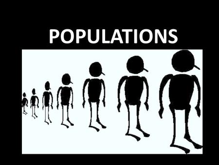 POPULATIONS. 1. S curve = Logistic growth Resource availability will cause the population to level off over time When we look at how populations grow,