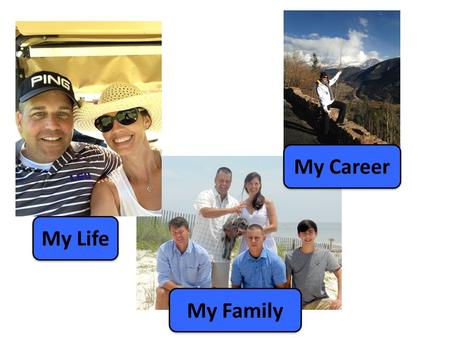 My Life My Family My Career. Hello! I would like to take this opportunity to tell you a little bit about myself. First and foremost, I am very excited.