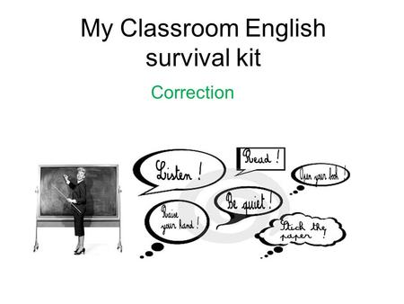 My Classroom English survival kit