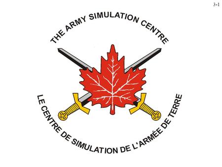 3-1. Lieutenant-Colonel J.L. Cyr, Director Army Simulation Centre Lieutenant-colonel J.L. Cyr, Directeur du Centre de simulation de lArmée de terre Army.