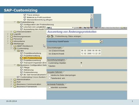 19.05.20141 SAP-Customizing. 19.05.20142 SAP-Customizing.