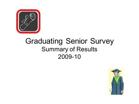 Graduating Senior Survey Summary of Results 2009-10.