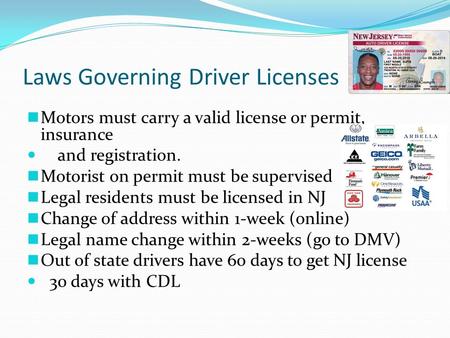 Laws Governing Driver Licenses