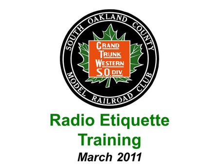 Radio Etiquette Training