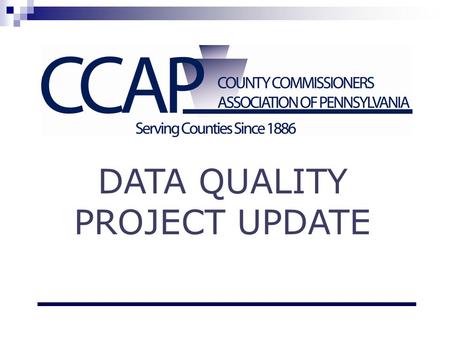 Data Quality Project Update