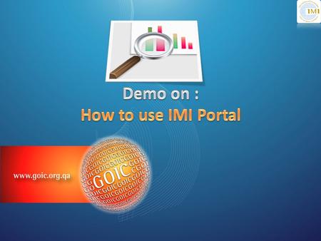 Subscribe on IMI Portal login by typing username/password.