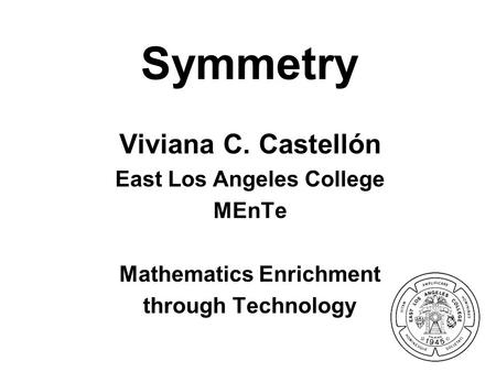 East Los Angeles College Mathematics Enrichment