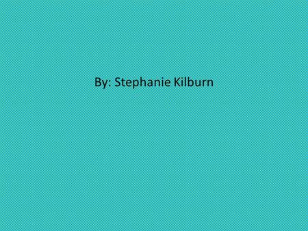 By: Stephanie Kilburn. Stephanie Kilburn I am Quiet, kind hearted, dependable, and hard working.