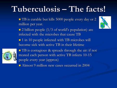 Tuberculosis – The facts!