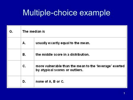 Multiple-choice example