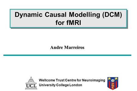 Dynamic Causal Modelling (DCM) for fMRI