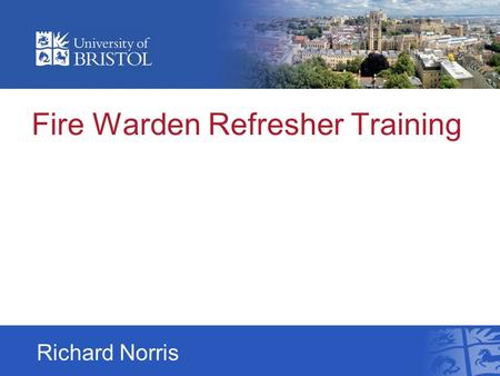 Fire Warden Refresher Training