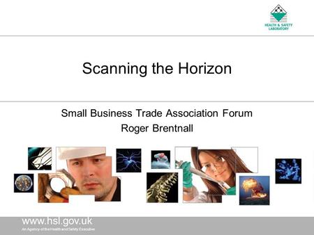 Www.hsl. gov.uk An Agency of the Health and Safety Executive www.hsl. gov.uk An Agency of the Health and Safety Executive Scanning the Horizon Small Business.