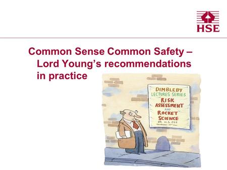 Common Sense Common Safety – Lord Youngs recommendations in practice.
