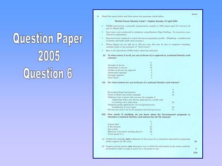Question Paper 2005 Question 6.