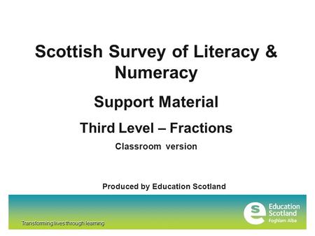 Scottish Survey of Literacy & Numeracy