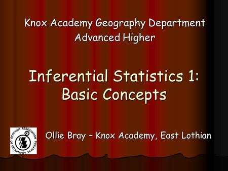Inferential Statistics 1: Basic Concepts
