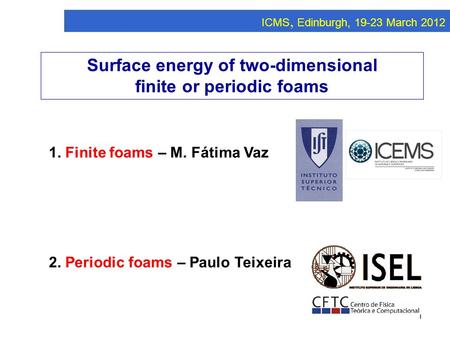 Surface energy of two-dimensional finite or periodic foams