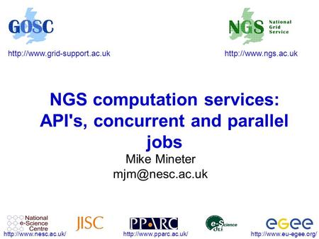NGS computation services: API's,