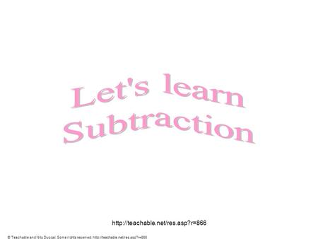 Let's learn Subtraction