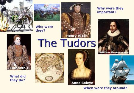 The Tudors Why were they important? Who were they? Henry VIII