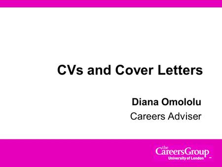 Diana Omololu Careers Adviser