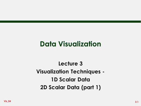 Visualization Techniques -