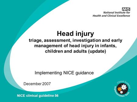 Implementing NICE guidance