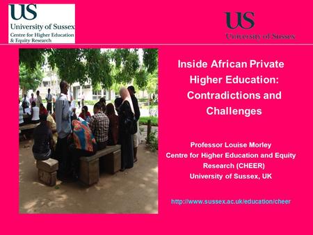Inside African Private Higher Education: Contradictions and Challenges