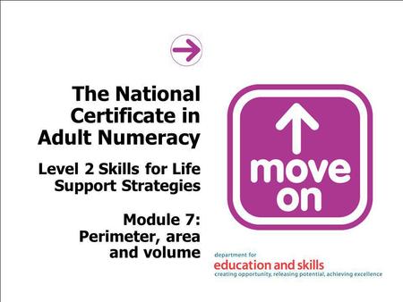 The National Certificate in Adult Numeracy