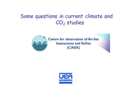 Some questions in current climate and CO 2 studies.