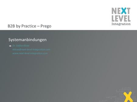 Systemanbindungen Dr. Stefan Klose  B2B by Practice – Prego.
