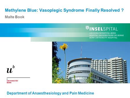 Methylene Blue: Vasoplegic Syndrome Finally Resolved ?