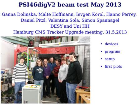 V. Sola & al1. CMS Pixel Upgrade Meeting - 31.05.20132.