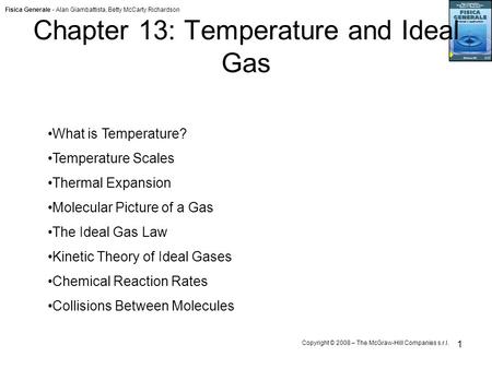 Chapter 13: Temperature and Ideal Gas