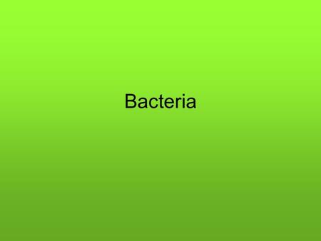 Bacteria. Kingdom Archaebacteria Prokaryotes Single celled Cell Wall (does not have peptidoglycan) Live in harsh environments 3 major groups 1) methanogens.