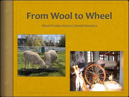 In colonial times, the price of goods from England was very expensive. The colonists wanted to produce their own clothing. Wool was one of the most common.