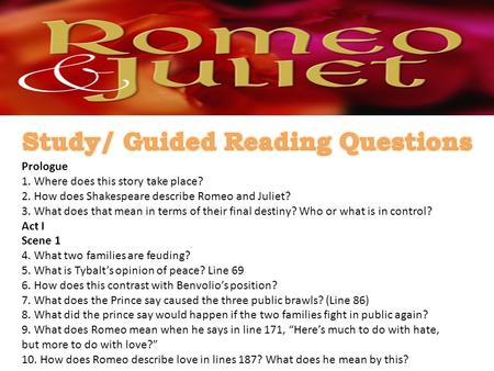 Study/ Guided Reading Questions