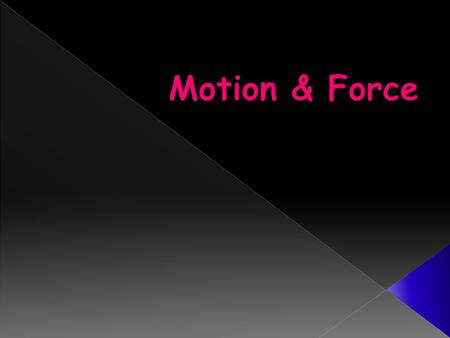  Describe how forces act upon objects and create motion  Describe how friction influences the motion  Explain the different types of friction  Explain.