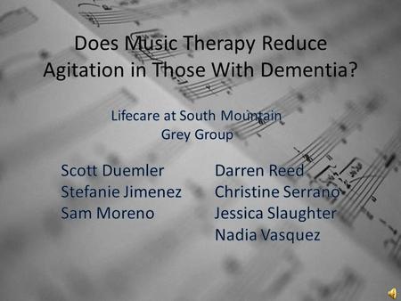 Does Music Therapy Reduce Agitation in Those With Dementia?