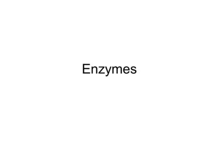 Enzymes. Amino Acid Basic Structure Primary Structure.