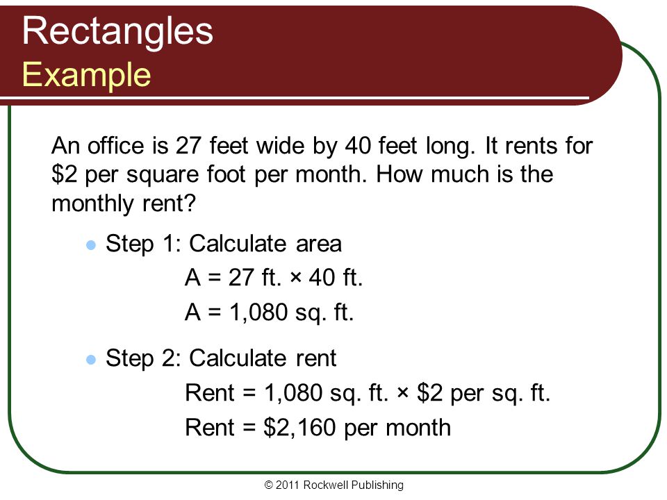 Formula Calulate Rent Per Square Foot 12