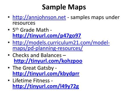 Sample Maps  - samples maps under resources  5 th Grade Math -