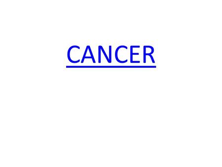 CANCER. Cancer: Caused by a mutation in a gene that codes for a checkpoint protein. The cell loses control over cell division and so divides at a rapid.