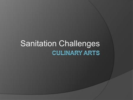 Sanitation Challenges