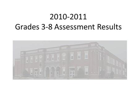 2010-2011 Grades 3-8 Assessment Results. English Language Arts.
