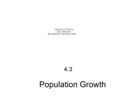 4.3 Population Growth.