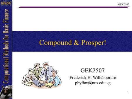 GEK2507 1 Frederick H. Willeboordse Compound & Prosper! GEK2507.