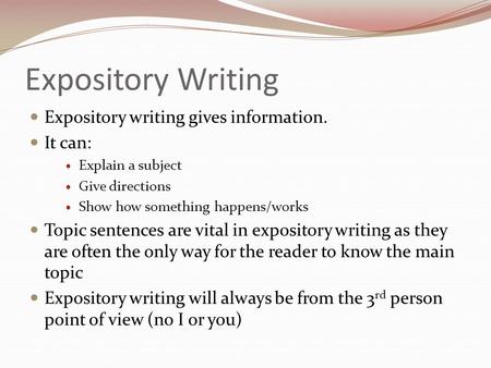 expository essay using definition