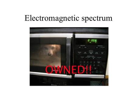Electromagnetic spectrum. Visible light λ ≈ 700 nmλ ≈ 420 nm.